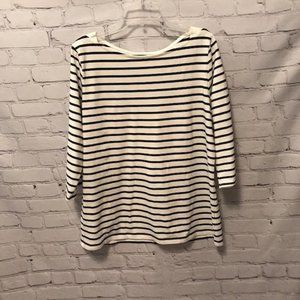 Cute Black & White Striped Top